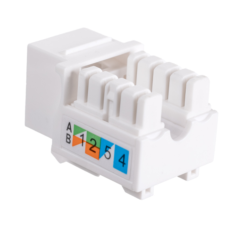 Модуль Maxicord Keystone Jack кат.5е UTP 110 IDC 90 градусов, белый