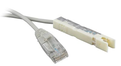 Патч-корд Hyperline 110 тип-RJ45, 1 пара, LSZH, 1 м, серый