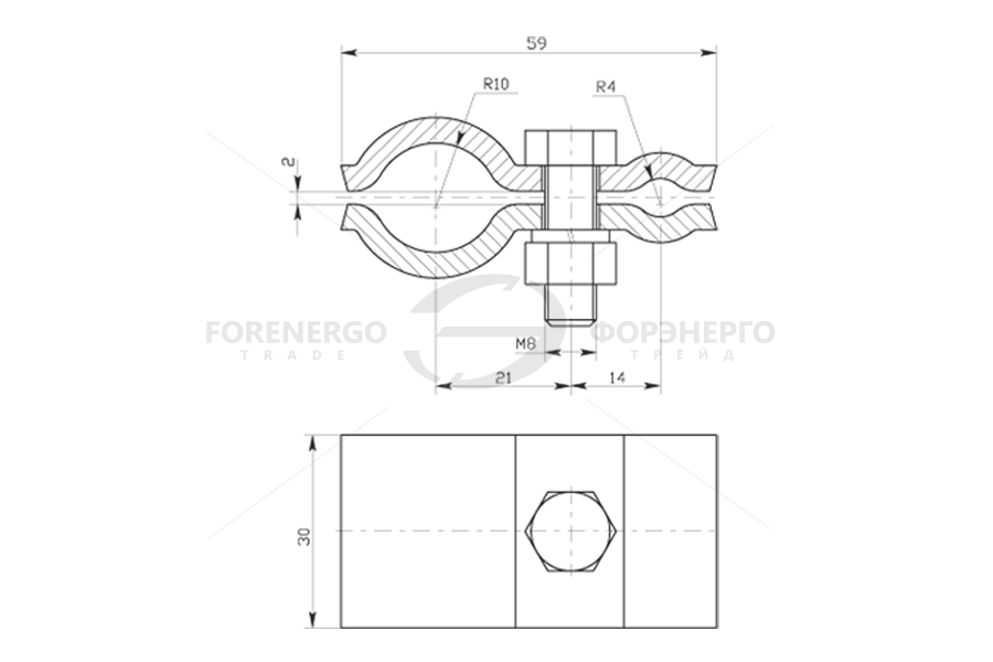 Зажим плашечный ЭЗК